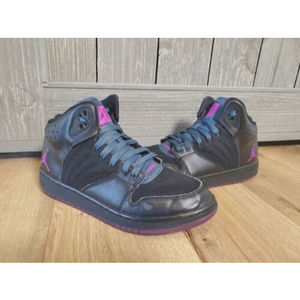 Air Jordan 1 Flight 4 Black Blue Purple Basketball Shoe Sneaker 8 W 828245-054